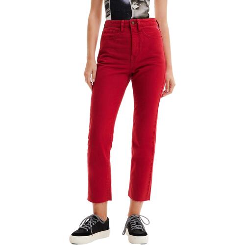 textil Dame Lige jeans Desigual JAVIERA 22WWDD09 Rød