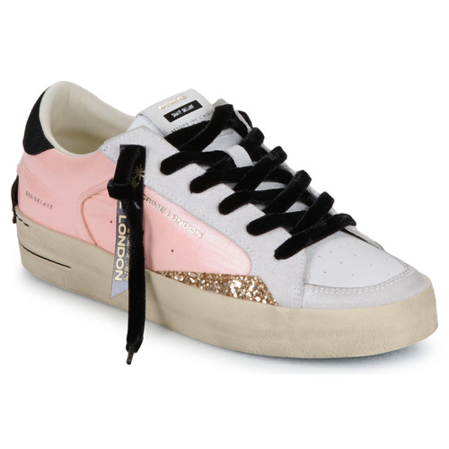 Sko Dame Lave sneakers Crime London SK8 DELUXE Hvid / Pink / Guld