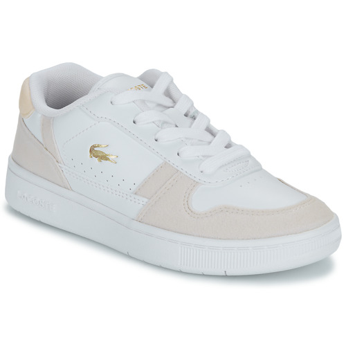 Sko Pige Lave sneakers Lacoste T-CLIP Hvid / Beige