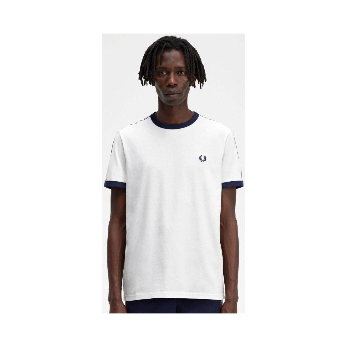 textil Herre T-shirts m. korte ærmer Fred Perry M4620 Hvid