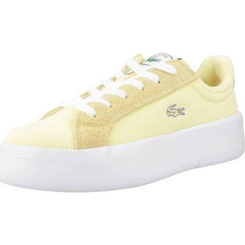 Sko Dame Sneakers Lacoste CARNABY PLATFORM LITE TEX Gul