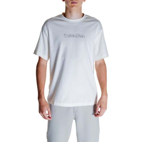 textil Herre Polo-t-shirts m. lange ærmer Calvin Klein Jeans SHADOW EMBOSSED LOGO K10K113105 Hvid