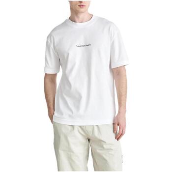 textil Herre T-shirts m. korte ærmer Calvin Klein Jeans  Hvid