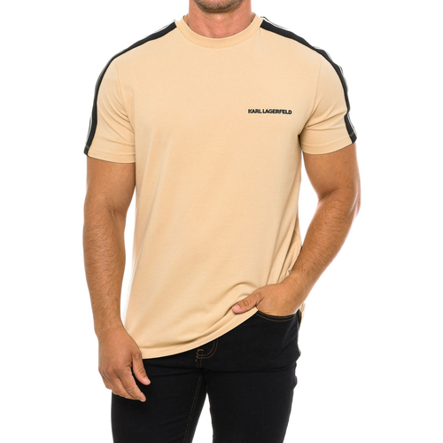 textil Herre T-shirts m. korte ærmer Karl Lagerfeld 755403533221-400 Beige