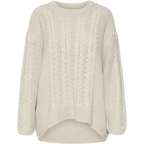 textil Dame Pullovere Vero Moda VMSVEACABLE LS O-NECK PULLOVER GA BOO 10310869 Beige