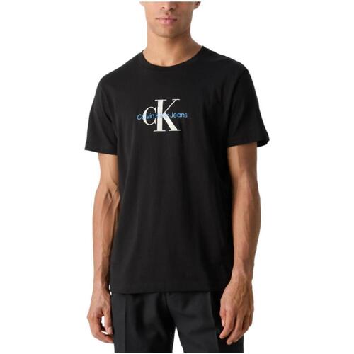 textil Herre T-shirts m. korte ærmer Calvin Klein Jeans  Sort