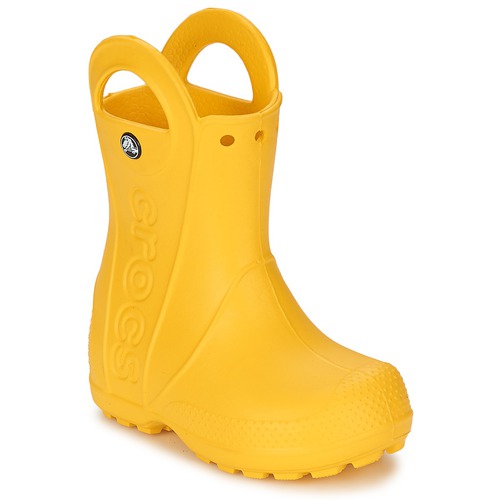 Sko Børn Gummistøvler Crocs HANDLE IT RAIN BOOT KIDS Gul