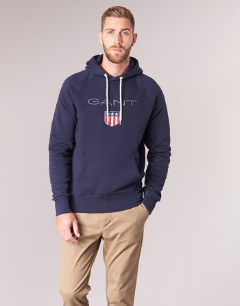 textil Herre Sweatshirts Gant GANT SHIELD SWEAT HOODIE Marineblå