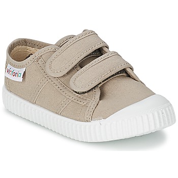 Sko Børn Lave sneakers Victoria BLUCHER LONA DOS VELCROS Beige