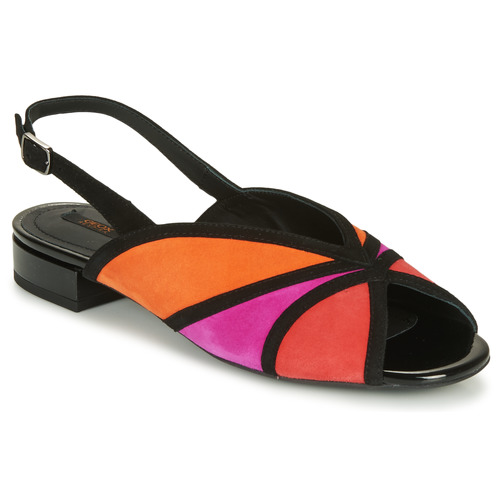 Zapatos Mujer Sandalias Geox D WISTREY SANDALO Negro / Rojo / Rosa