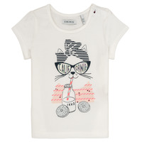 textil Niña Camisetas manga corta Ikks MEOLIA Blanco