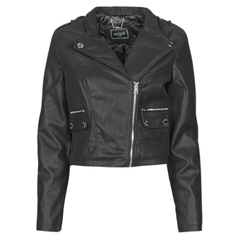 textil Mujer Chaquetas de cuero / Polipiel Guess FRANCES JACKET Negro