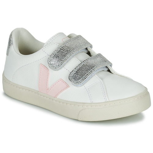 Zapatos Niña Zapatillas bajas Veja SMALL ESPLAR VELCRO Blanco / Oro