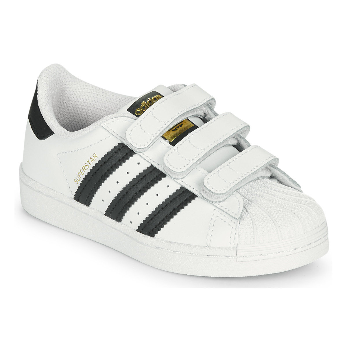 Zapatos Niños Zapatillas bajas adidas Originals SUPERSTAR CF C Blanco / Negro