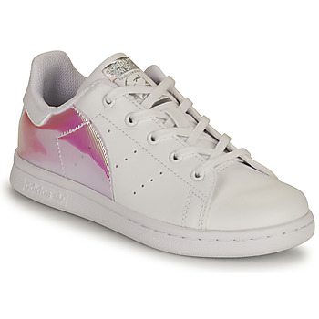 Zapatos Niña Zapatillas bajas adidas Originals STAN SMITH C Blanco / Rosa / Iridescent