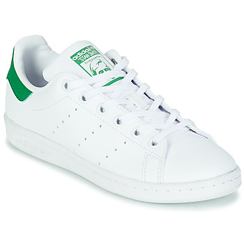 Zapatos Niños Zapatillas bajas adidas Originals STAN SMITH J Blanco / Verde