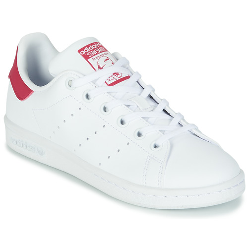 Zapatos Niña Zapatillas bajas adidas Originals STAN SMITH J SUSTAINABLE Blanco / Rosa