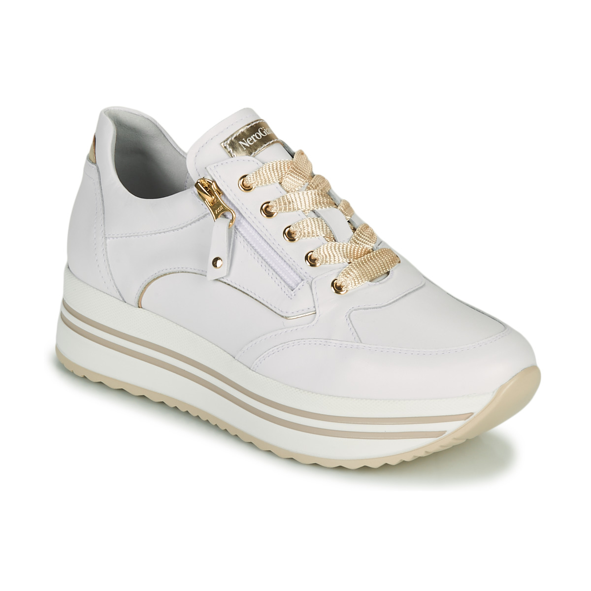 Zapatos Mujer Zapatillas bajas NeroGiardini DAKOTA Blanco