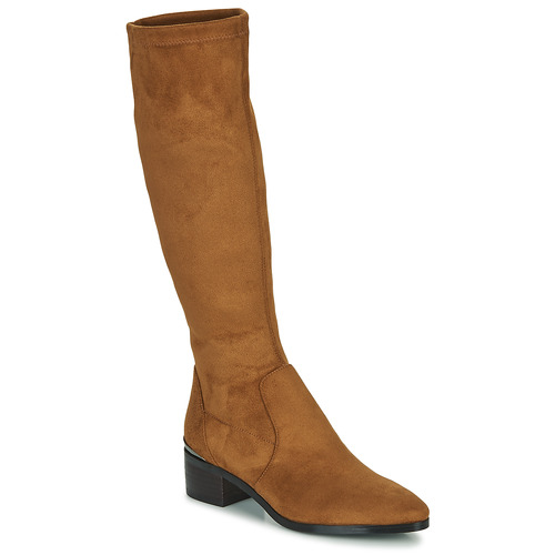 Zapatos Mujer Botas urbanas JB Martin JOLIE Toile / Aterciopleado / Stretch / Camel