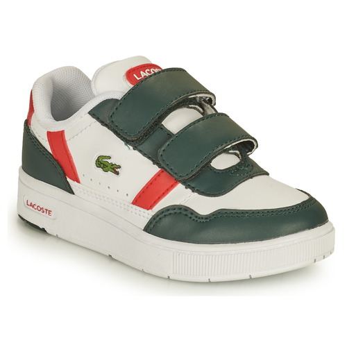 Zapatos Niños Zapatillas bajas Lacoste T-CLIP 0121 2 SUI Blanco / Verde / Rojo