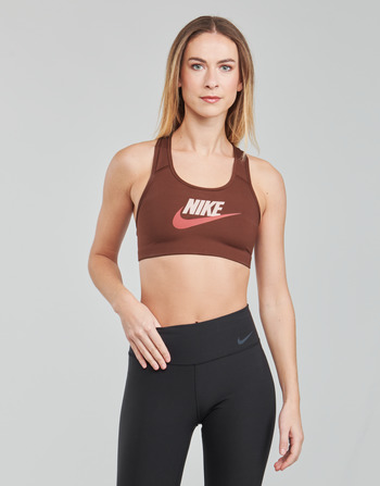 textil Mujer Sujetador deportivo  Nike W NK DF SWSH CB FUTURA GX BRA Marrón