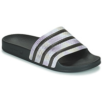 Zapatos Mujer Chanclas adidas Originals ADILETTE Negro / Plateado