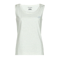 textil Mujer Camisetas sin mangas Guess SAMY TANK TOP Azul / Blanco