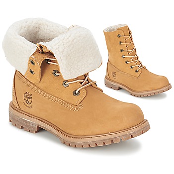 Zapatos Mujer Botines Timberland AUTHENTICS TEDDY FLEECE WP FOLD DOWN Cognac / Claro