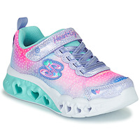 Zapatos Niña Zapatillas bajas Skechers FLUTTER HEART LIGHTS Rosa / Azul