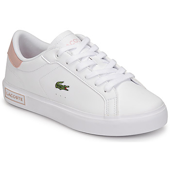 Zapatos Niña Zapatillas bajas Lacoste POWERCOURT Blanco / Rosa