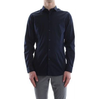 textil Hombre Camisas manga larga Jack & Jones 12097662 PARMA-NAVY BLAZER Azul