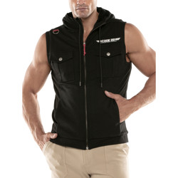 textil Hombre Chaquetas de deporte Code 22 Chaqueta sin mangas con capucha Cargo Code22 Negro