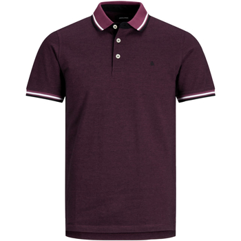 textil Hombre Polos manga corta Jack & Jones 12136668 JJEPAULOS POLO SS NOOS PORT ROYALE/PLAY1/SLI Rojo