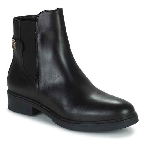 Tommy Hilfiger Coin Leather Flat Boot Negro