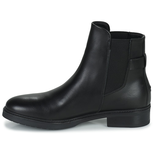 Tommy Hilfiger Coin Leather Flat Boot Negro