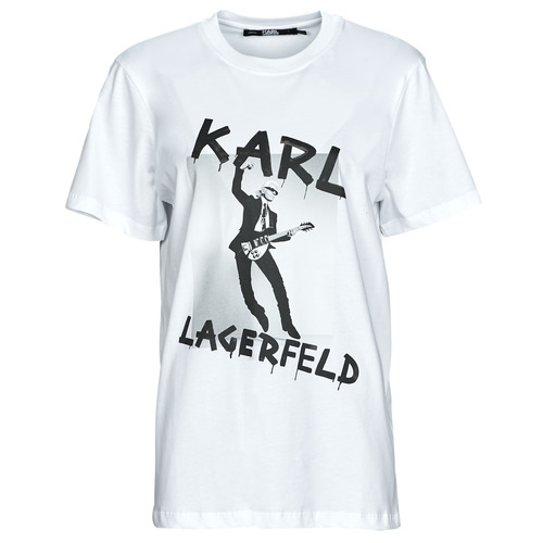 textil Camisetas manga corta Karl Lagerfeld KARL ARCHIVE OVERSIZED T-SHIRT Blanco