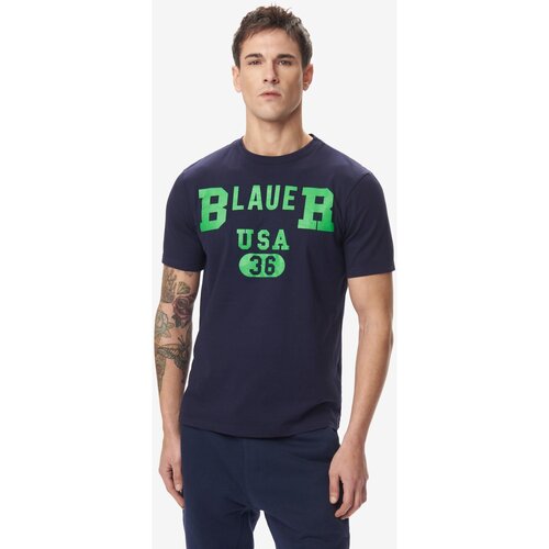 textil Hombre Camisetas manga corta Blauer CAMISETA  MANGA CORTA HOMBRE Azul