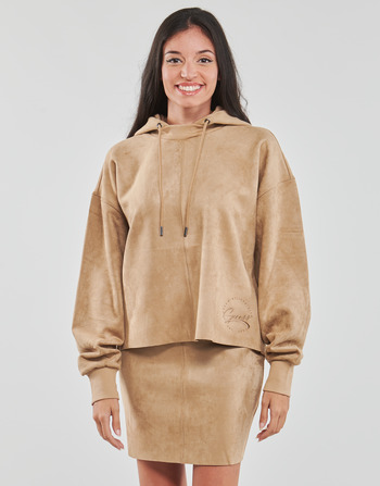 textil Mujer Sudaderas Guess GLOBE BEIGE Beige