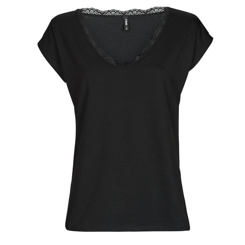 textil Mujer Tops / Blusas Only ONLMOSTER S/S LACE V-NECK TOP CS JRS Negro