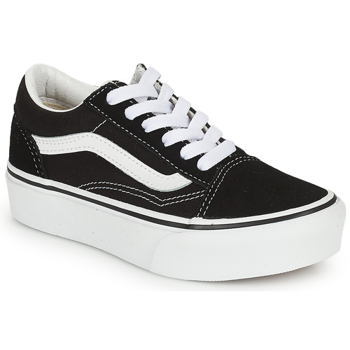 Zapatos Niña Zapatillas bajas Vans UY Old Skool Platform Negro / Blanco