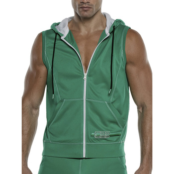 textil Hombre Chaquetas de deporte Code 22 Chaqueta sin mangas con capucha Motion Code22 Verde