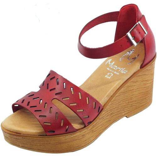 Zapatos Mujer Sandalias Marila 1724 AL Rojo