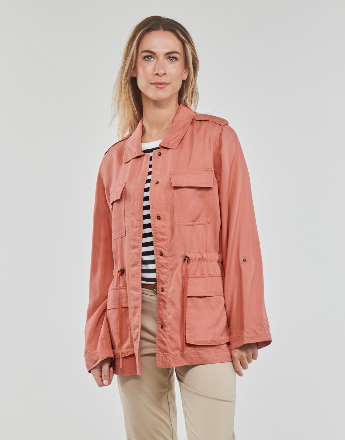 textil Mujer Parkas Only ONLKENYA LIFE UTILITY JACKET CC Envejecido / Rosa