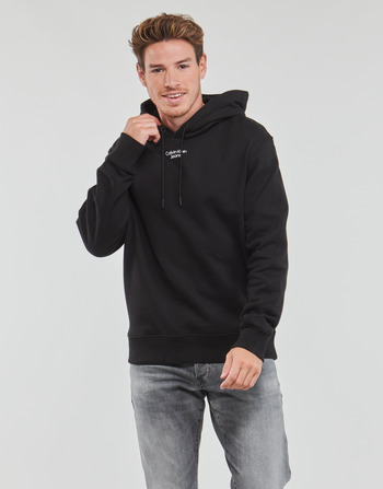 textil Hombre Sudaderas Calvin Klein Jeans STACKED LOGO HOODIE Negro