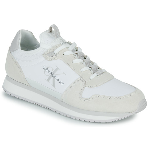 Zapatos Hombre Zapatillas bajas Calvin Klein Jeans RUNNER SOCK LACEUP NY-LTH Blanco