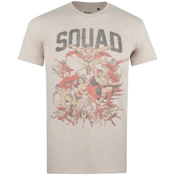 textil Hombre Camisetas manga larga Dc Comics Squad Beige