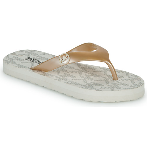 Zapatos Niña Chanclas MICHAEL Michael Kors ENDINE STRIPE Beige / Oro