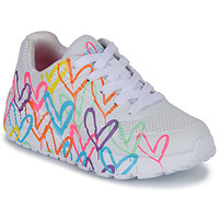 Zapatos Niña Zapatillas bajas Skechers UNO LITE BASKETS Blanco / Multicolor