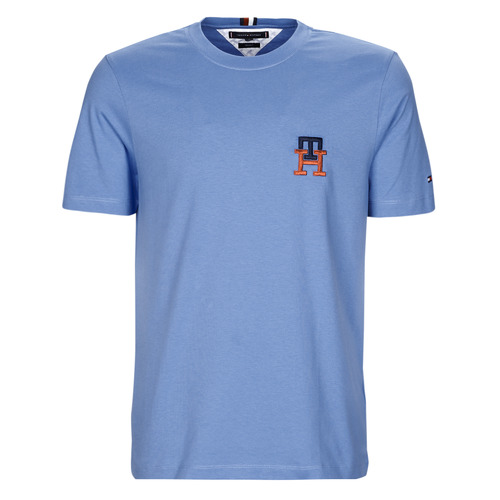 textil Hombre Camisetas manga corta Tommy Hilfiger ESSENTIAL MONOGRAM TEE Azul / Celeste