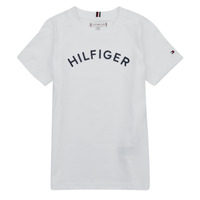 textil Niños Camisetas manga corta Tommy Hilfiger U HILFIGER ARCHED TEE Blanco